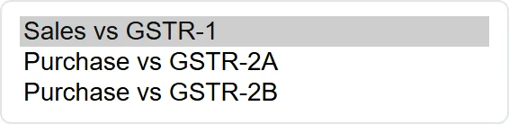 Mode. Sales against the GSTR-1 you filed, or purchase against the 2A or the 2B.